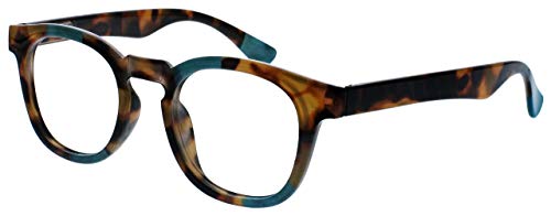 Opulize Ava Mujeres Señoras Marrón Carey Turquoise Súper Ajuste Cómodo Gafas De Lectura Bisagras Resorte R62-Q +1,50