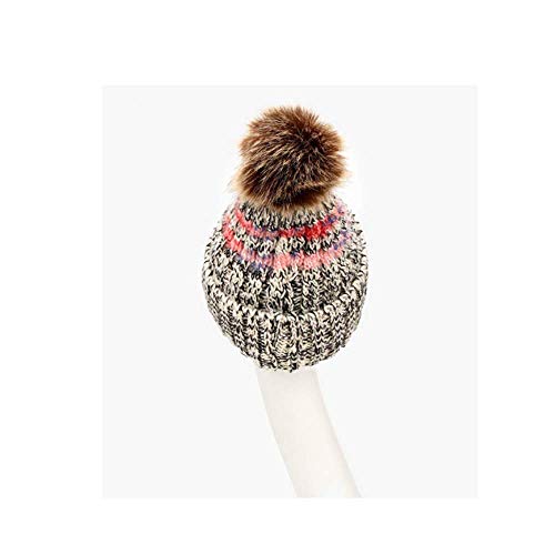 Orejeras de Gorro de Punto para Mujer, además de Terciopelo, Gorro de Lana de Lana fría y cálida, código de Color Beige