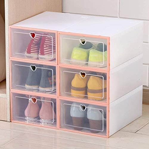 Organizador de Calzado/En Zapatero Zapato Mueble de baño casero del Cubo de la Manera de Zapatero Armario Hombres (Color : Pink)