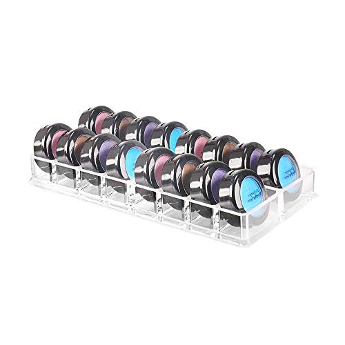 Organizador de Maquillaje,Organizador Acrílico para Maquillaje Transparente,Se Utiliza para Almacenar Cojín de Aire Rubor Sombra de Ojos- con 16 Rejillas.