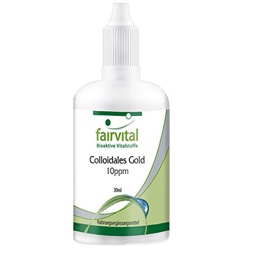 Oro Coloidal 10ppm - VEGANO - Dosis elevada - 100% PURO - 30ml - Calidad Alemana