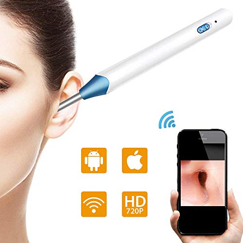 Otoscopio Endoscopio Oido Endoscopio de oreja Impermeable Endoscopio Herramienta de Limpieza de Cerumen con 6 Luces LED para iOS/Android