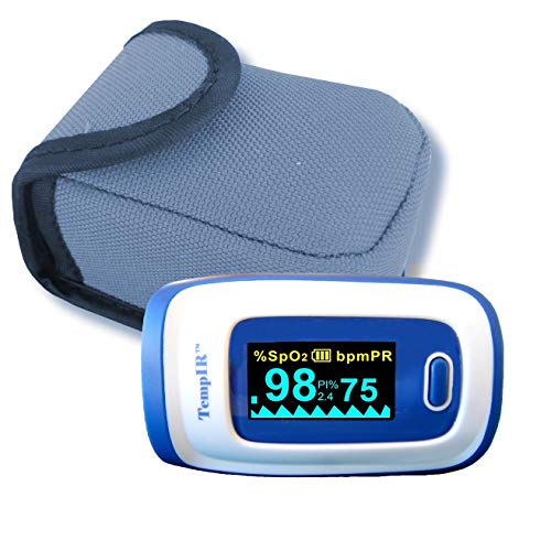 Oxímetro Pulso Dedo Pulsioximetro Modelo De Lujo Medidor Digital De Oxígeno En Sangre Con Alarma, SPO2, Adultos, Niños, Para Uso Deportivo. Tempir Para Confiabilidad Y Excelente Atención Al Cliente