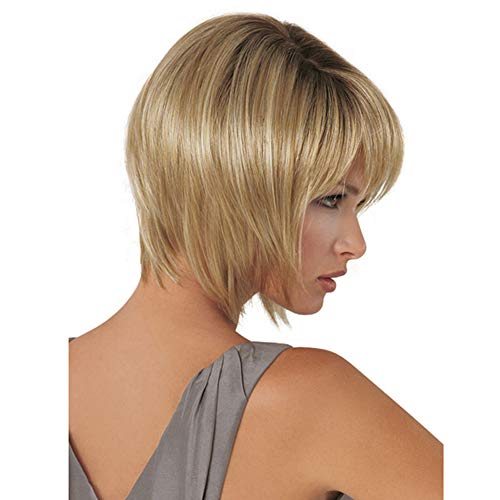 P12cheng Shprt peluca para mujer, peluca de pelo largo para cosplay, fiesta de disfraces, pelucas de fiesta de noche, color dorado