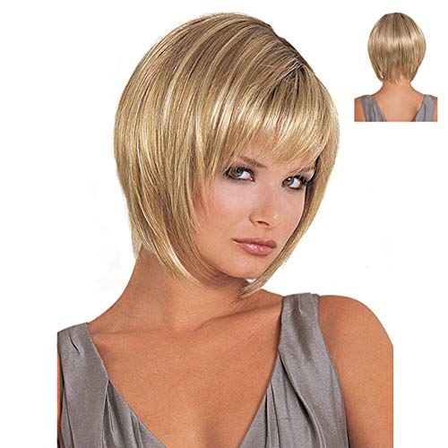 P12cheng Shprt peluca para mujer, peluca de pelo largo para cosplay, fiesta de disfraces, pelucas de fiesta de noche, color dorado