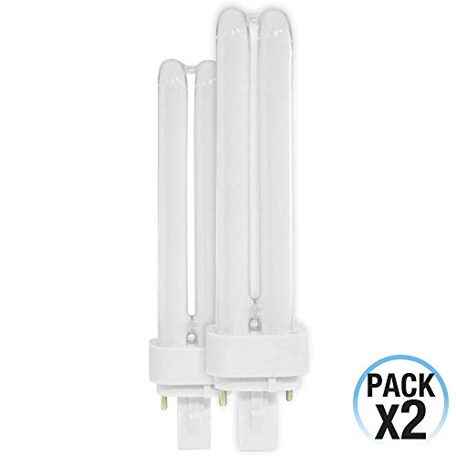 Pack 2 Bombillas CFL Bajo Consumo 2U G24D3 26W 1456lm 4000K 1Primer Low Cost