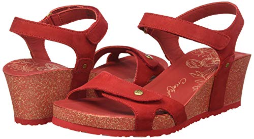 Panama Jack Julia Basics, Sandalia con Pulsera para Mujer, Rojo (Rojo B16), 38 EU