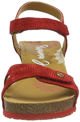 Panama Jack Julia Menorca, Sandalia con Pulsera para Mujer, Rojo (Rojo B1), 38 EU