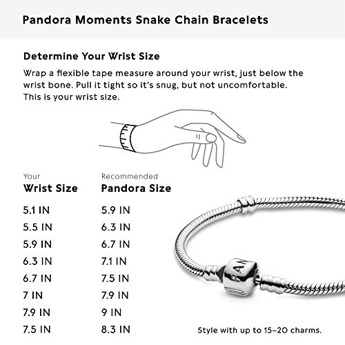 Pandora 59702-23HV - Pulsera de mujer de plata de ley, 23 cm