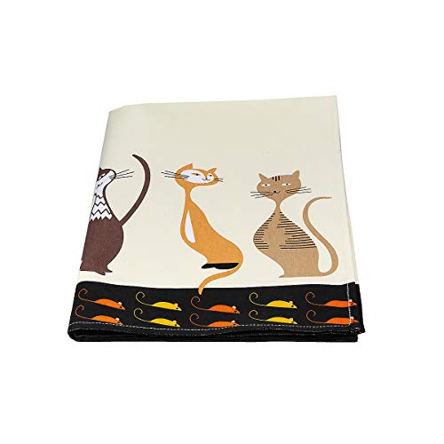 Paños de Cocina, 100% Algodon 50 x 70 cm, Trapos de Cocina, Juego de 2 con Diseño de Gato, Regalos Originales para Mujer Amantes de los Gatos y Animales