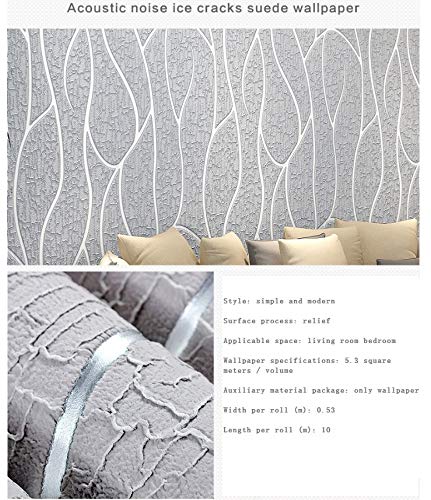 Papel Pintado No Tejido Murales Estereoscópico En 3D Raya En Relieve Gris Papel de Pared Dormitorios Salón Hotel Fondo de TV Elegante Moderno Fine Decor