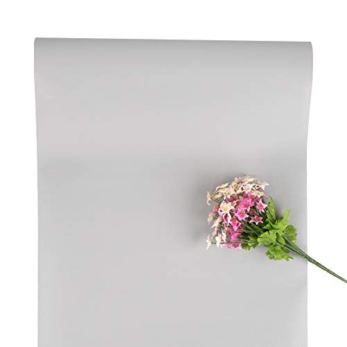 Papel Tapiz Gris Papel Pintado Autoadhesivo Papel Tapiz Removible Pelar y Pegar Papel de Pared Papel de Contacto Para Sala de Estar Dormitorio Cocina Armario Estante de la Puerta Bricolaje 40 * 500 cm