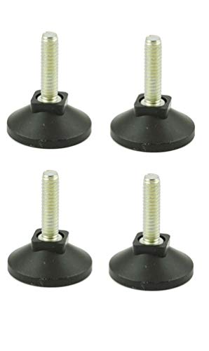 Patas niveladoras ajustables – Juego de 4 – Rosca M8 con diámetro de pie de 38 mm – Ideal para muebles, electrodomésticos y equipos pequeños