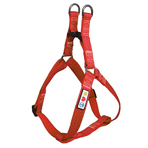 Pawtitas Adiestramiento Arnés para Perro o Cachorro Reflectante | Arnes Perro Antitirones | Arneses para Perro para Entrenamiento - Arnes Perro XS Extra Pequeño Rojo