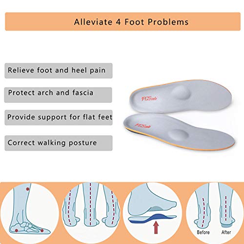 PCSsole Plantilla Ortopédica,para Soporte de Arco Pies Planos Pronación Dolor en el Talón Fascitis Plantar,Hombres y Mujeres (EU35-36(23cm))