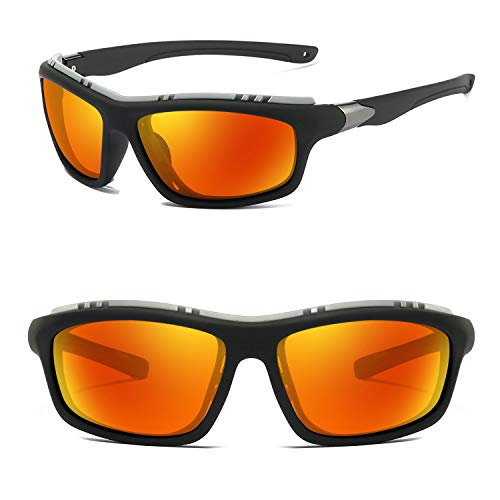 Perfectmiaoxuan Gafas de sol polarizadas para hombre mujer/Golf de pesca fresco Ciclismo El golf Conducción Pescar Alpinismo Deportes al aire libre Gafas de sol (Oranger)