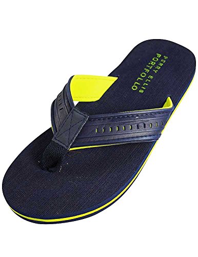 Perry Ellis Portfolio - Sandalias para hombre, Azul (Azul marino verde), Large