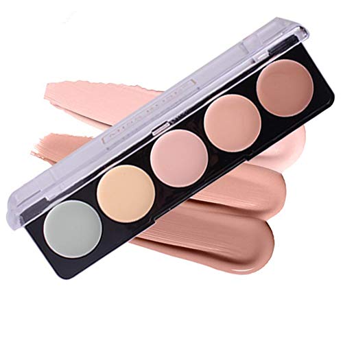 PhantomSky 5 Colores Corrector Camuflaje Paleta de Maquillaje Cosmética Crema - Perfecto para Uso Profesional y Diario