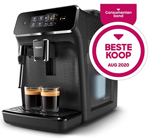 Philips EP2220/10 Cafetera superautomática, Acero Inoxidable, Negro Mate