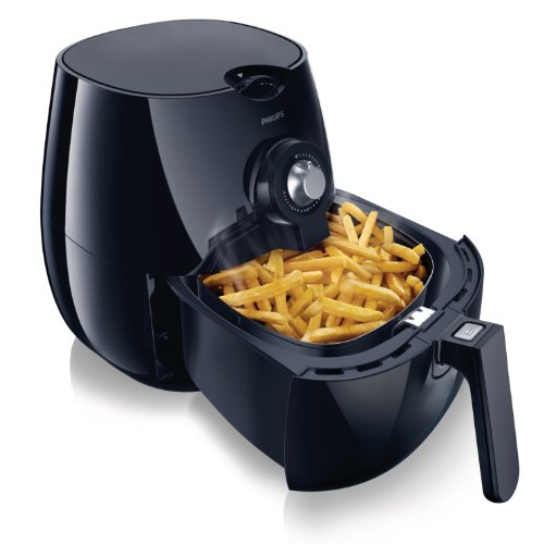 Philips Freidora sin Aceite HD9220/20 - AirFryer con tecnología Air Rapid, libro de recetas incluido, color negro