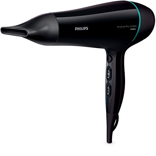 Philips Thermoprotect BHD174/00 - Secador de Pelo Profesional, Motor AC, Iones, Boquilla 7 mm y 3 Velocidades, 3 Temperaturas, 2200 W, Negro y Lila