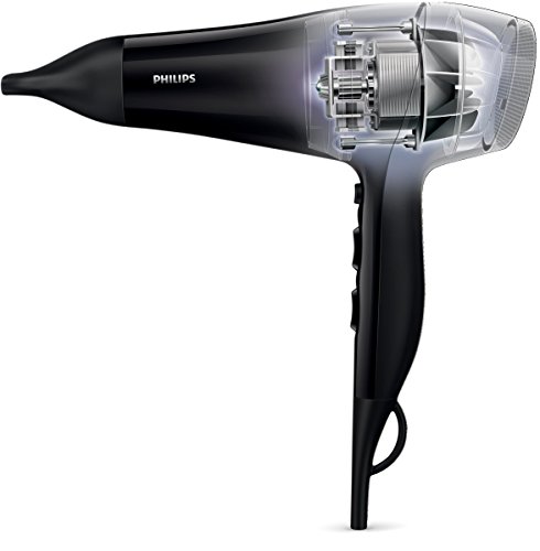 Philips Thermoprotect BHD174/00 - Secador de Pelo Profesional, Motor AC, Iones, Boquilla 7 mm y 3 Velocidades, 3 Temperaturas, 2200 W, Negro y Lila