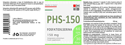 PHS-150 - Aparato de foSFATIDILSERINA - 60 CPS - Para aquellos que no pierden peso - Gonificador abdominal - Reduce el cortinillo en la sangre - Grasa abdominal 100 % italiana.