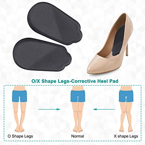 PINCOU Plantillas de TalóN de CuñA Pronation, Tipo O/X para CuracióN y PronacióN, 2 Pares de Inserciones OrtopéDicas de TalóN para CorreccióN de Postura, Inserciones de TalóN para Mujeres y Hombres