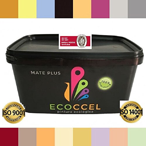 Pintura, pintura pared, pintura pared interior, pintura colores, pintura blanca, pintura exterior, pintura ECOLOGICA, ECOCCEL 4LT (4 Lt, Gris Claro)