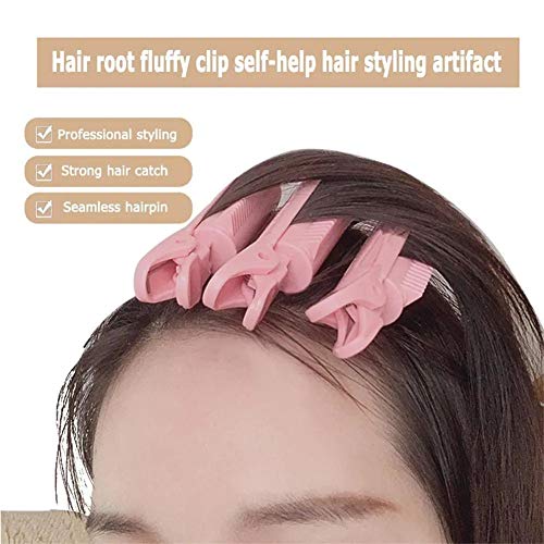 Pinza para la raíz del cabello para dar volumen, pinza para rizar el cabello con volumen de la raíz, herramienta para peinar el cabello rizado naturalmente esponjoso 3Pink+3Purple