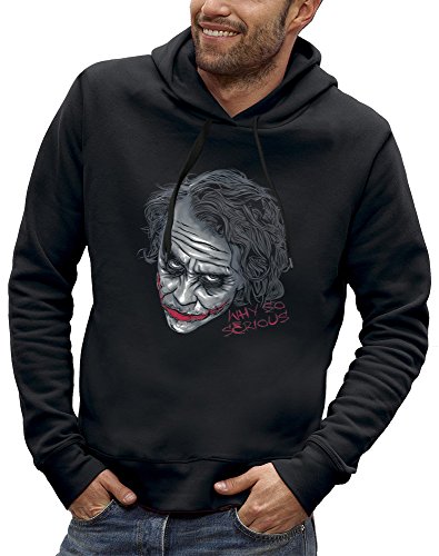 PIXEL EVOLUTION Sudadera con Capucha 3D The Joker en Realidad Aumentada Hombre - tamaño L - Negro