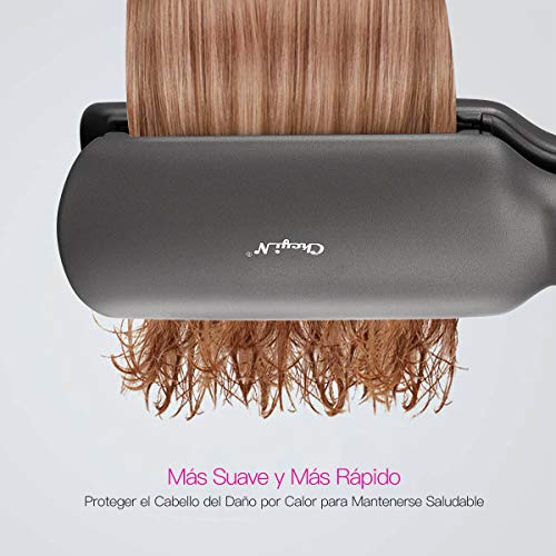 Plancha del Pelo，Planchas del Pelo Profesionales，Protege el Cabello, Elimina la Electricidad Estática, Operación Conveniente, Calentamiento Rápido-CkeyiN