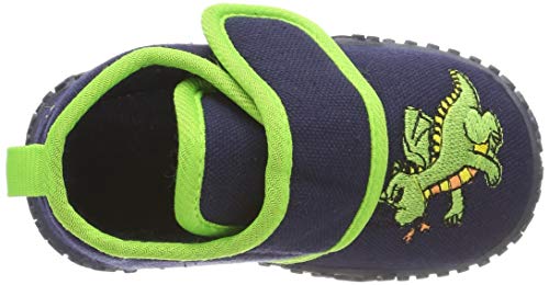 Playshoes Zapatillas Dragón, Pantuflas para Niños, Azul (Marine 11), 24/25 EU