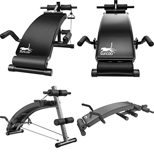 PLLP Fitness Chair, Dumbbell Bench-Ajustable En forma de arco Declive Siéntate Bench Crunch Board Ejercicio Fitness Fitness, Diseño ergonómico, más allá de 180 y grados; Estiramiento, 360 & Deg; Reto