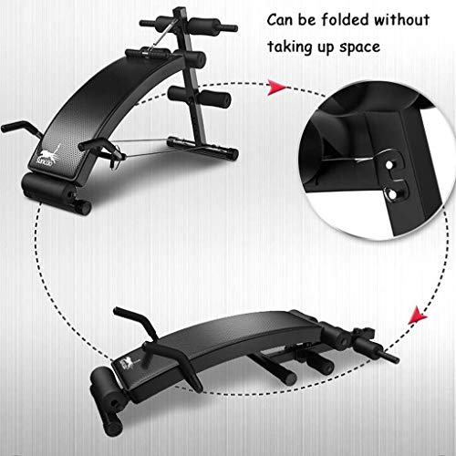 PLLP Fitness Chair, Dumbbell Bench-Ajustable En forma de arco Declive Siéntate Bench Crunch Board Ejercicio Fitness Fitness, Diseño ergonómico, más allá de 180 y grados; Estiramiento, 360 & Deg; Reto