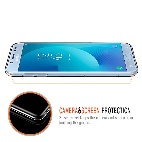 Pnakqil Funda Samsung Galaxy J3 2017, Silicona Transparente con Dibujos Diseño Slim TPU Antigolpes Ultrafina de Protector Piel Case Cover Cárcasa Fundas para Movil Samsung GalaxyJ3, Mármol Azul Verde