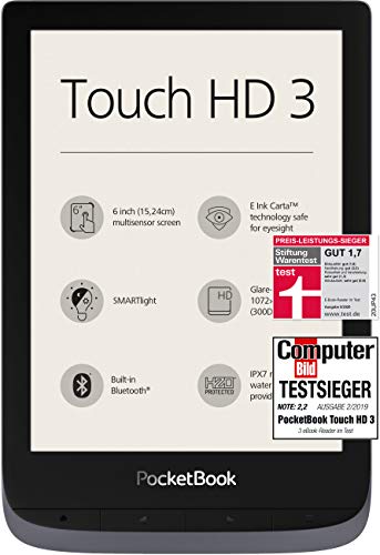 PocketBook Touch HD 3 - Lector de Libros electrónicos (16 GB de Memoria, Pantalla E-Ink de 15,24 cm (6"), Smart Light, Wi-Fi, Bluetooth), Color Cobre