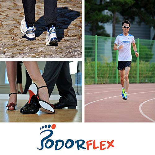 Podorflex Plantillas Ortopédicas para Fascitis Plantar Deportivas Hombre y Mujer, Alivia el Dolor, Talón con Gel, Cómodas, Anti-sudor y Transpirables. Tallas Recortables