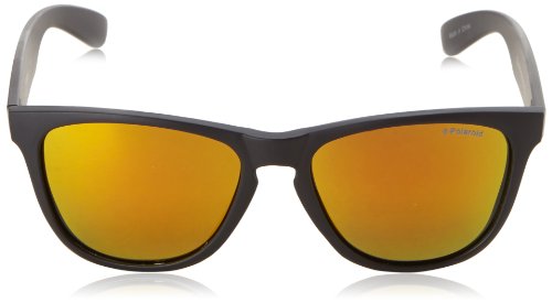 Polaroid P8443 L6 9CA Gafas de sol, Negro (Black/Grey Red Mirror Polarized), 55 Unisex-Adulto