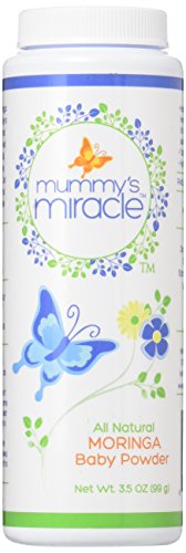 Polvo para bebé totalmente natural Mummy's Miracle refrescante con almidón de maíz, 104 ml.