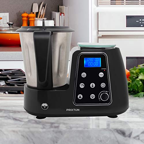 PRIXTON Kitchen Gourmet KG200 - Robot de Cocina Multifunción Programable con Accesorios, Acero Inoxidable