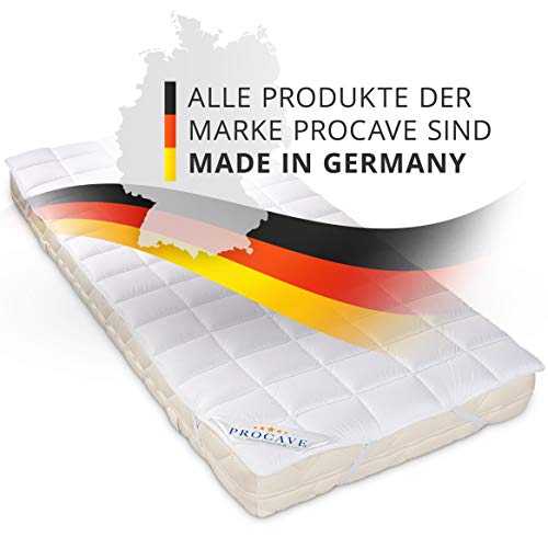 PROCAVE Micro Confort Protector colchón en Varios tamaños, Made in Germany, Funda colchón de Microfibra y poliéster, Soft Touch, Válido para Camas de Agua y Box Spring, 140x200 cm