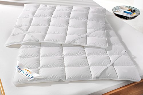 PROCAVE Micro Confort Protector colchón en Varios tamaños, Made in Germany, Funda colchón de Microfibra y poliéster, Soft Touch, Válido para Camas de Agua y Box Spring, 140x200 cm