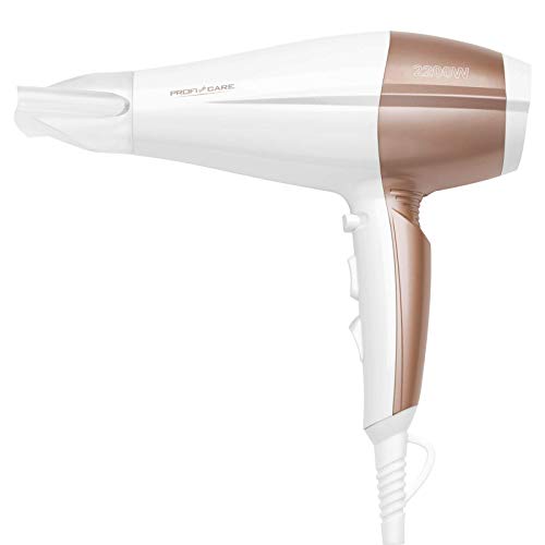 ProfiCare HT 3010 - Secador de Pelo Profesional iónico, 3 Niveles de Temperatura, 2200 W, Color Blanco