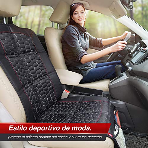 Protector de Asiento de Coche, Oasser Fundas para Sillas de Bebé Silicona Antideslizante de Coche, Protector de Asiento 600D para Asiento Infantil con Organizador Bolsillo, Fondo de Silicona