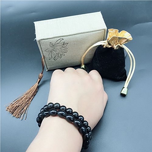 Pulsera de cristal de turmalina negra para hombres y mujeres