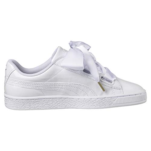 PUMA Basket Heart Patent WN'S, Zapatillas para Mujer, Blanco White White, 37 EU