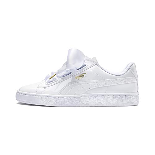 PUMA Basket Heart Patent WN'S, Zapatillas para Mujer, Blanco White White, 37 EU