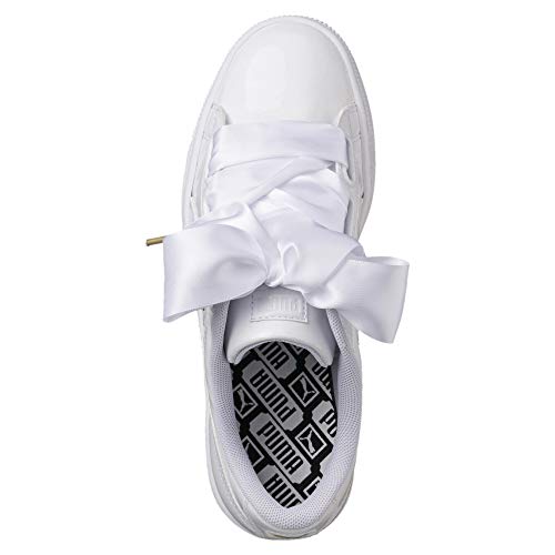 PUMA Basket Heart Patent WN'S, Zapatillas para Mujer, Blanco White White, 37 EU