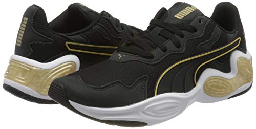 PUMA Cell Magma WN'S, Zapatillas de Running para Mujer, Negro Black White/Gold 02, 39 EU